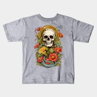 NeoNatura - Contemporary Skull & Flower Fusion Tee Kids T-Shirt